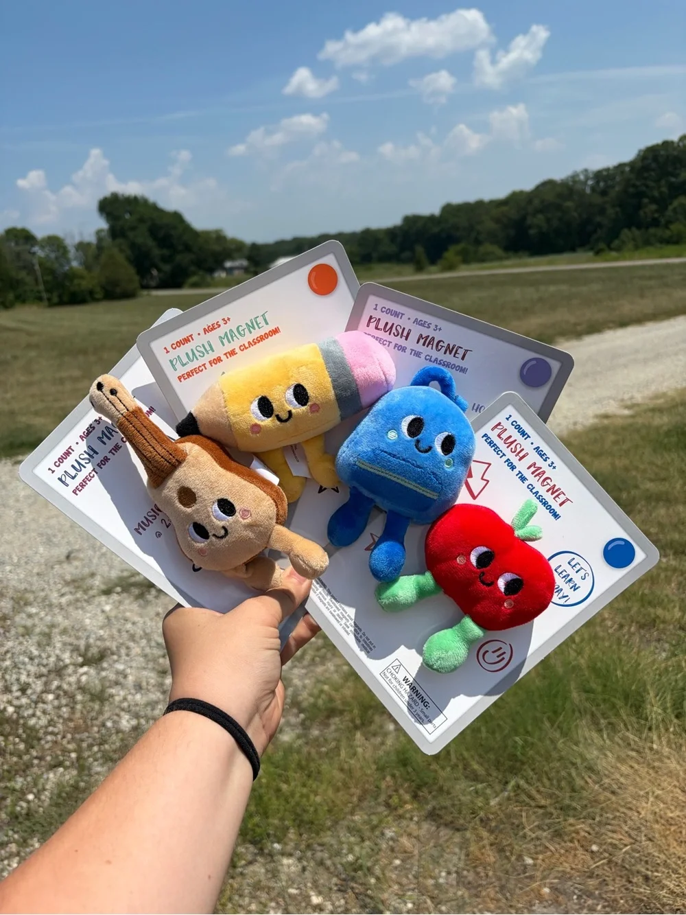 Target Bullseye Playground Back to School Plush Magnets Set of 4